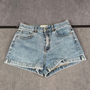 PacSun Mom Shorts Womens 27 Blue Medium Wash High Rise Denim Vintage